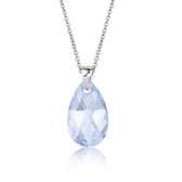 Montebello Ketting Jan DZ574H - Swarovski® Druppel - 925 Zilver Gerhod. - 16mm - 50cm