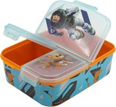 Lightyear Broodtrommel 3 vakjes - 18x13 cm - Brooddoos - Lunchbox