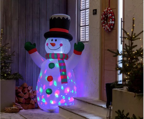 Argos Home 180cm opblaasbare kerst sneeuwpop bol
