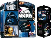 Disney Star Wars Schrijfset - 40 stuks - Kleurpakket - Tekendoos - Tekenset - Stiftendoos - Tekenkoffer - Jongens - Kinderen