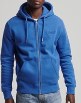 Superdry Heren Trui Vintage Logo hoodie van biologisch katoen met rits