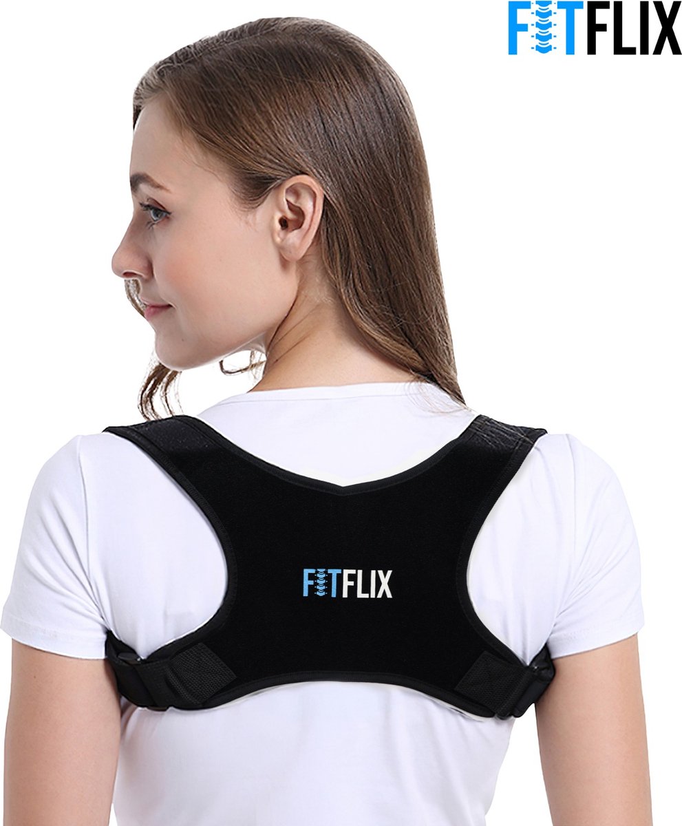 FitFlix® - Rugbrace - One Size - Postuur & Rug Corrector - Rugband - Houding Correctie - Man & Vrouw