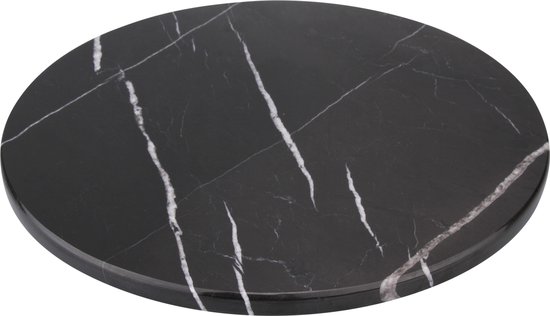 Marmer - dienblad - zwart marmer - Ø30cm - rond marmer dienblad - vierkant  marmer... | bol.com