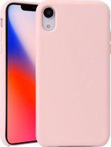 Mobiq - Liquid Siliconen Hoesje iPhone XR - roze