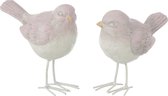 Ster - Vogel | polyester | roze | 15.5x9x (h)16 cm