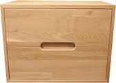 Eiken Badmeubel Rondo | 2 Laden | 100x45x60 | Smoke 5%