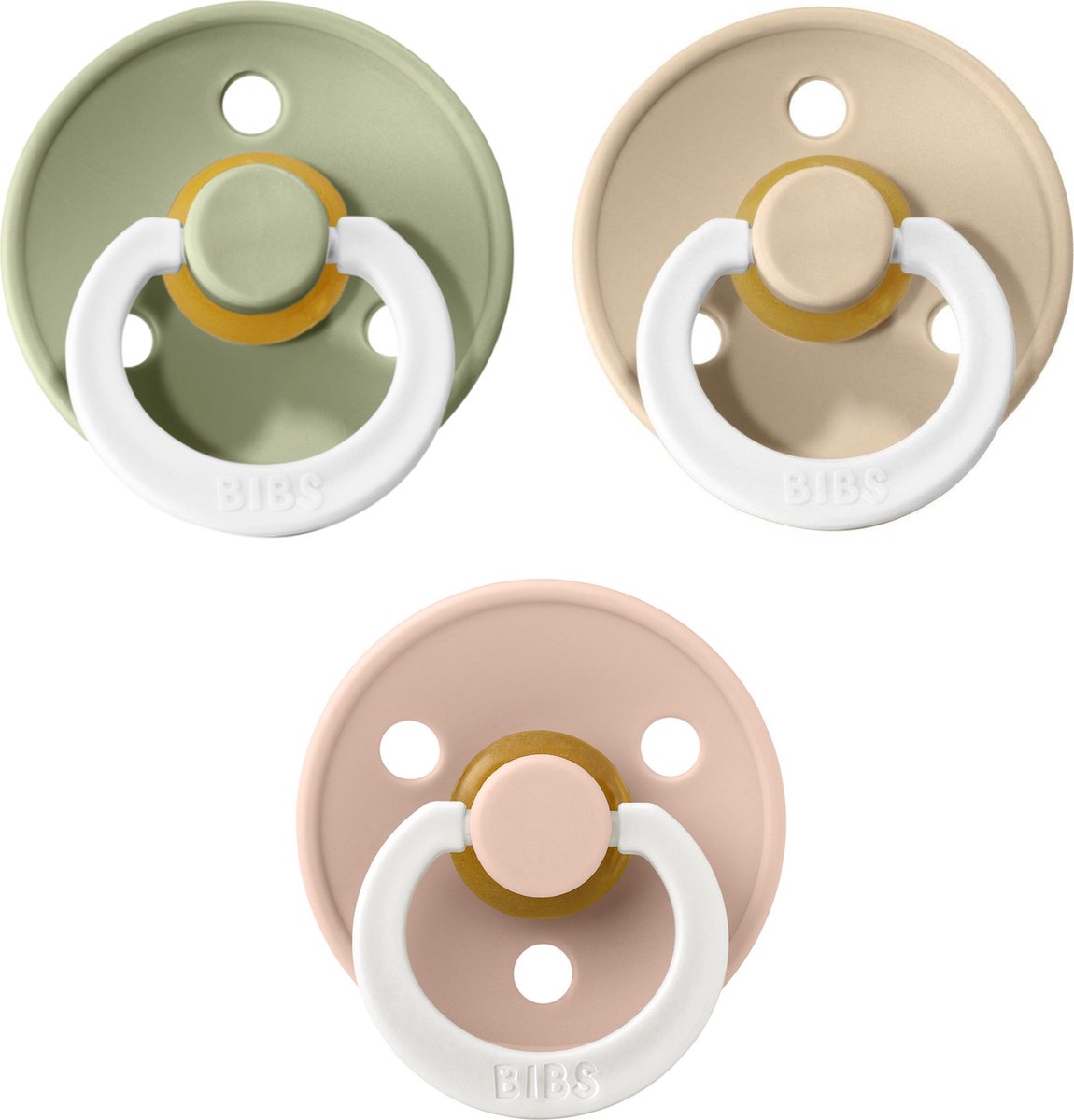 Goedkoopste Fopspeen 18 maanden|Set 3 stuks|Glow in the dark Sage, Vanilla, Blush|Maat 3|T3