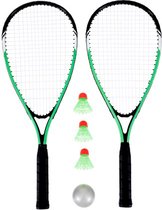 Fast Badmintonset Groen met opbergtas - Fast Badmintonset - badmintonset Groen - Badmintonset - badminton rackets - tennis set - tennis rackets - badminton rackets voor volwassen - kinder tennis set - tennis kit