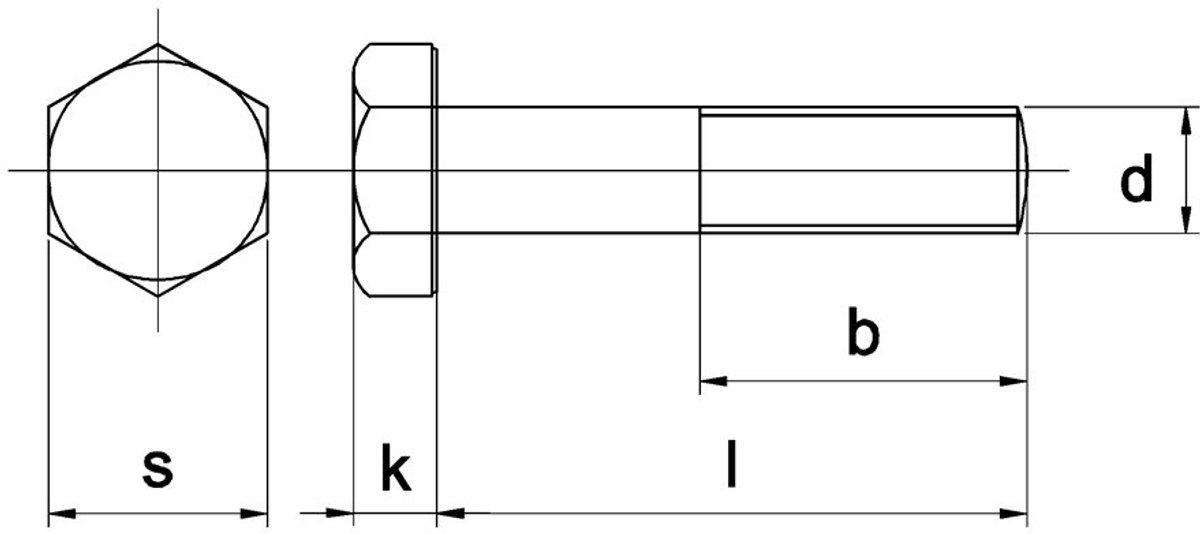 Zeskantbout M24x260mm galvanisch verzinkt - 10 stuks