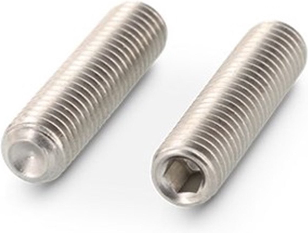 Stelschroef+Krater Din916 M6X30 Rvs A2 - 200 stuks