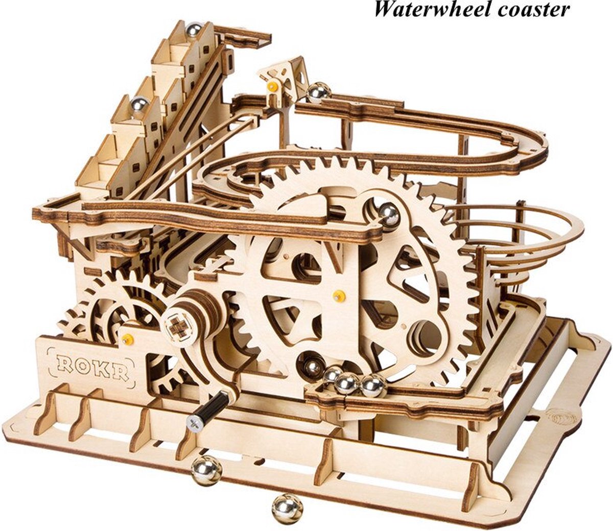 Robotime Waterrad knikkerbaan - 3D Houten modelbouw - DIY - Mechanische puzzel