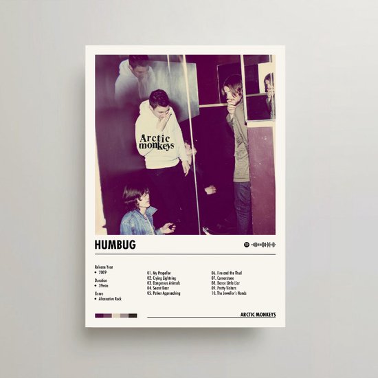 Arctic Monkeys Poster Humbug Album Cover Poster Arctic Monkeys LP A3 Arctic...