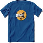 Fishing Tail - Vissen T-Shirt | Grappig Verjaardag Vis Hobby Cadeau Shirt | Dames - Heren - Unisex | Tshirt Hengelsport Kleding Kado - Donker Blauw - 3XL