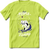 Cool People Do Fishing - Vissen T-Shirt | Donker Blauw | Grappig Verjaardag Vis Hobby Cadeau Shirt | Dames - Heren - Unisex | Tshirt Hengelsport Kleding Kado - Groen - XXL