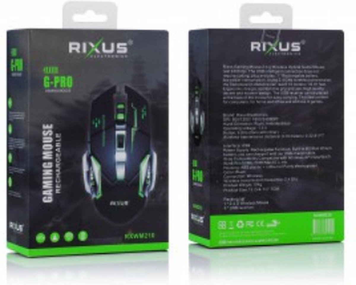 Rixus electronics WIRELESS GAMING MOUSE rechargable GPRO