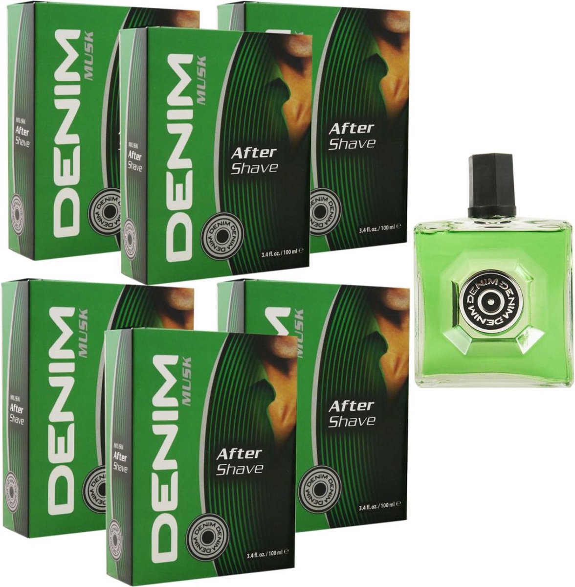 Denim Musk After Shave Voordeelverpakking 6 x 100 ml
