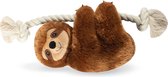 Petshop by Fringe Studio 289373 Brown sloth on a rope - Speelgoed voor dieren - honden speelgoed – honden knuffel – honden speeltje – honden speelgoed knuffel - hondenspeelgoed pie