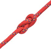vidaXL Boot touw 12 mm 50 m polypropyleen rood