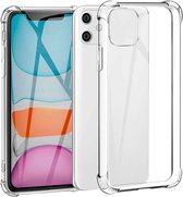 iPhone 11 Hoesje Anti Shock | ShockProof Silicone Case | Transparant Back Cover