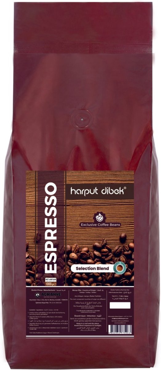 Harput Dibek - Espresso Bonen - 1 KG - Mild Roasted - Exclusive Coffee Beans - 100 % Arabica Beans