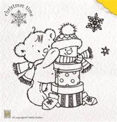 CT005 Nellie Snellen Clearstamp - Present bear - winter - stempel beer met cadeautjes - verjaardag