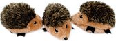 Zippy Paws ZP121 Miniz 3-Pack - Hedgehogs - Speelgoed voor dieren - honden speelgoed – honden knuffel – honden speeltje – honden speelgoed knuffel - hondenspeelgoed piep - hondenspeelgoed bij