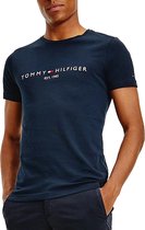 Tommy Hilfiger - Logo T-shirt Donkerblauw - S - Modern-fit