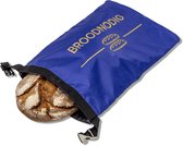 BROODNODIG®️ - Herbruikbare Broodzak (44x30cm) – 100% RPET – Broodzakken Voor Zelfgebakken Brood – Luchtdicht – Thuisbakker - Diepvrieszak - Brooddoos – Blauw