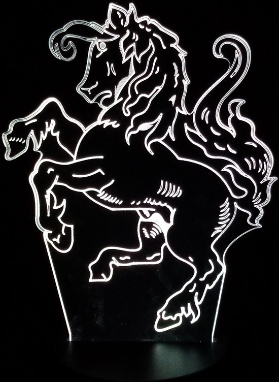 Nachtlamp 'Twentse Ros' - LED lamp - 3D Illusion - 7 kleuren en 4 effecten - Twente — afbeelding 4