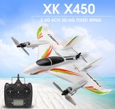 XK X450 RC-vliegtuig - RC-drone - 2.4G - 6CH - 3D/6G - borstelloos - verticaal opstijgen - met LED-licht - vaste vleugel RTF - RC-vliegtuig