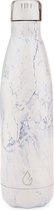 Wattamula Design éco gourde en acier inoxydable - marbre blanc - 500 ml - gourde - thermos - sport