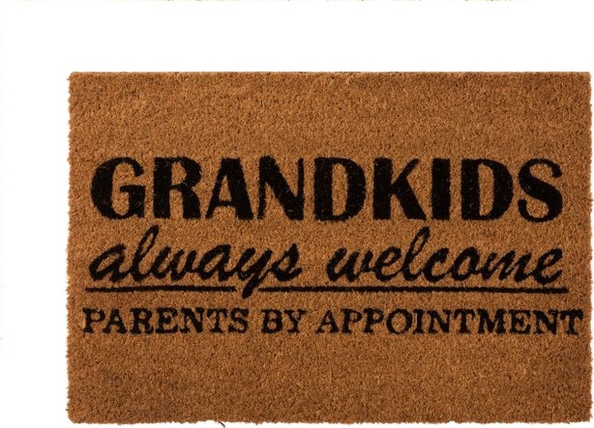 Dream-Living Kokos deurmat voor opa en oma grandkids-kleinkinderen-61x40x2cm-1 stuks