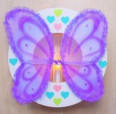 Funnylight Design vlinder wandlamp XL lila voor de baby, kinder en tiener slaapkamer