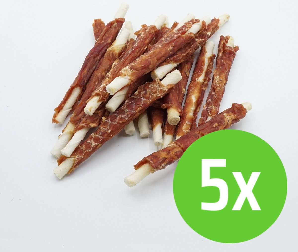 Puur Fit Rawhide met eend 20 cm 400 gram - Hondensnack - 5 Zakken