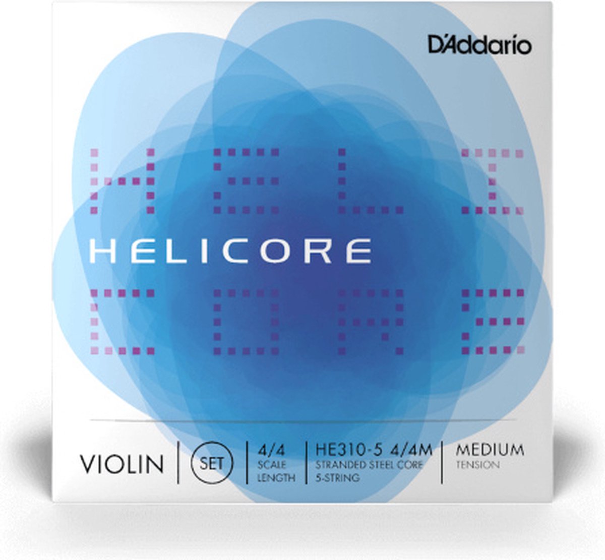 D'Addario HE310-5 4/4M Helicore 4/4 Scale, Medium Tension Vioolsnaarset