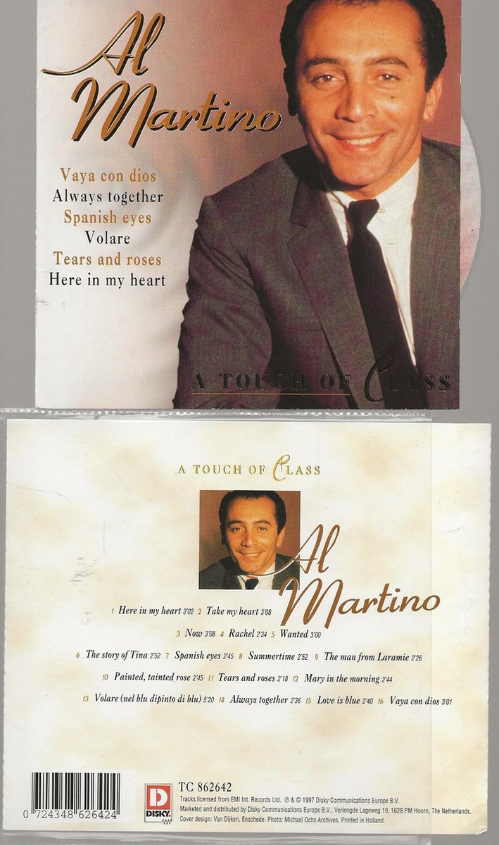 AL MARTINO -A TOUCH OF CLASS - CD