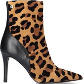 Notre-V 17535 Enkellaarsjes - Enkelboots met rits - Dames - Camel - Maat 38