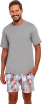 Doctor Nap Katoenen Pyjama Heren Volwassenen Grijs PMB.9963 3XL