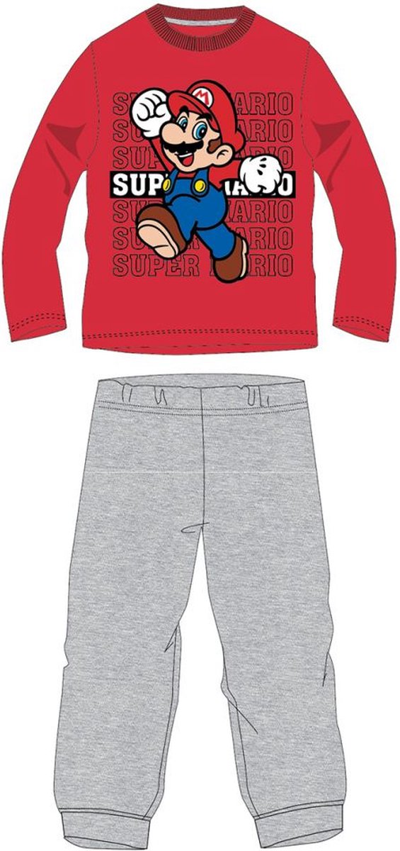 Super Mario pyjama rood - Kinder pyjama - Mario pyjama - Slapen - Nachtkleding - Super Mario pyjama - Mario nachtkleding - Pyjama voor jongens - Pyjama voor meisjes
