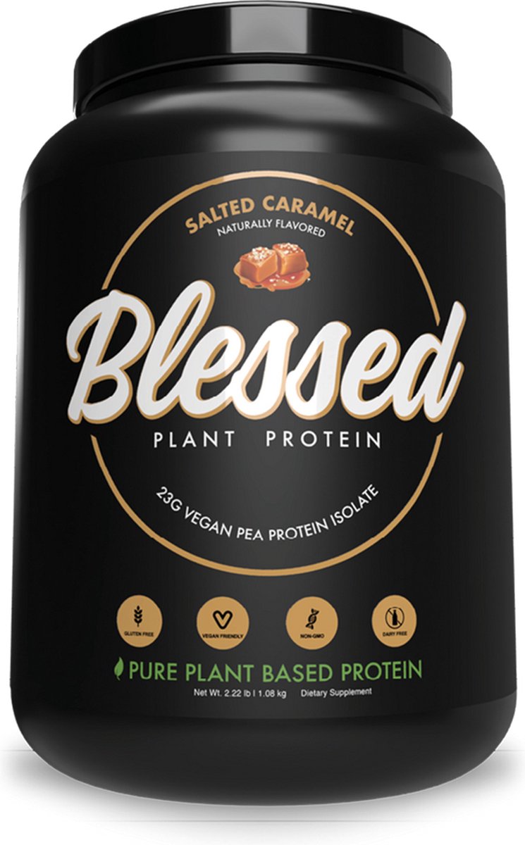 Vegan Protein / Proteïne - Blessed | Eiwitpoeder / Eiwitshake | 30 servings | Salted Caramel