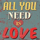 Retro Wenskaart All You Need Is Love