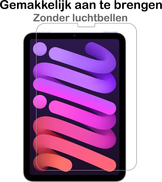 Hoesje - Geschikt voor Apple iPad Mini 6 (2021) - 8.3 inch - 6e Generatie - Met Screenprotector - Trifold Bookcase Hoes - Hard Cover Case - Met Uitsparing Geschikt voor Apple Pencil - Hardcover Book - Tablethoes - Rood