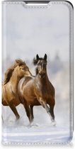 Wallet Book Case Geschikt voor Samsung Galaxy S22 Smart Cover Hoesje Paarden