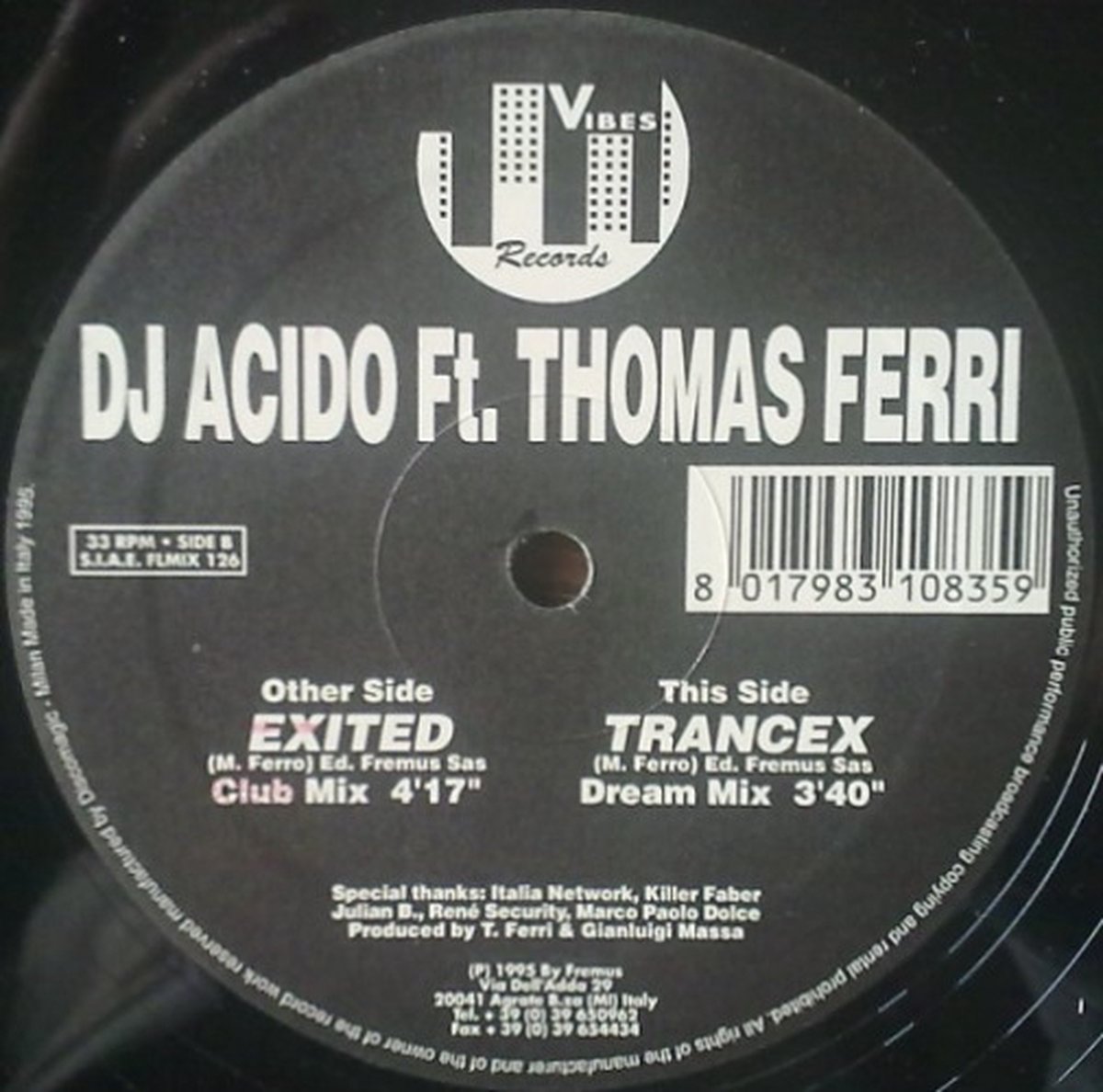 Dj Acido Ft. Thomas Ferri - Exited / Trancex