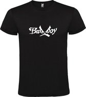 Zwart  T shirt met  "Bad Boys" print Wit size M