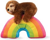 Petshop by Fringe Studio 289370 Rainbow Sloth - Speelgoed voor dieren - honden speelgoed – honden knuffel – honden speeltje – honden speelgoed knuffel - hondenspeelgoed piep - hondenspeelgoed