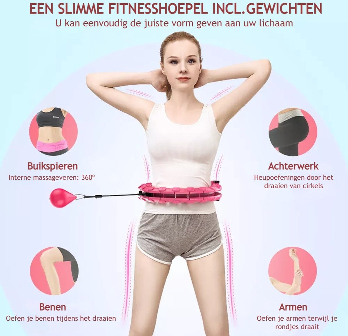 Duerté - HoelaHoep Met Gewicht - Hoela Fitness Kinderen En Volwassenen - Weight hoop