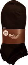 Belucci sneakersokken - bio katoen 10 paar zwart maat 35/38
