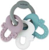 Bo Jungle - Silicone Speelgoed Baby - Bijtring - Bijtsleutels - Tandvlees massage - Bij doorkomende tandjes - Keys Silicone (Grey,White,Blue,Pink)