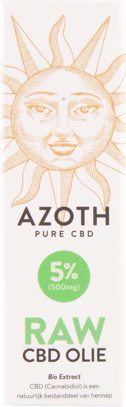 Azoth 5% RAW Hennep CBD Olie – THC Vrij